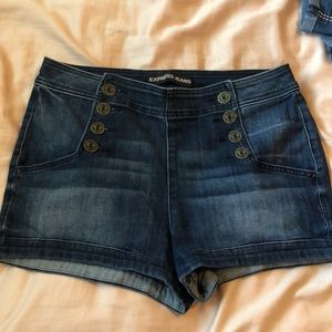 Blue jean shorts